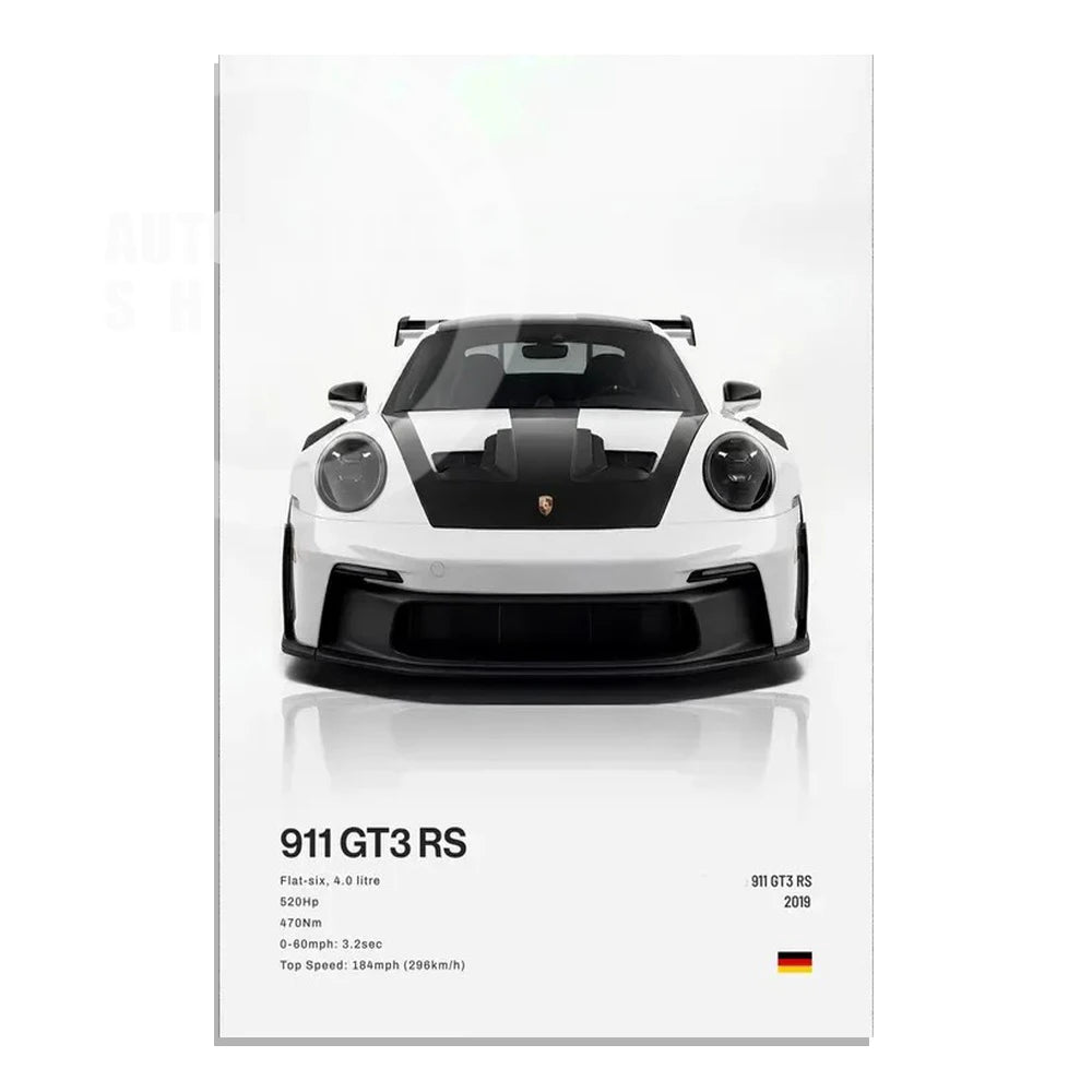 Poster Porsche 911 GT3 RS - toile murale Revline.